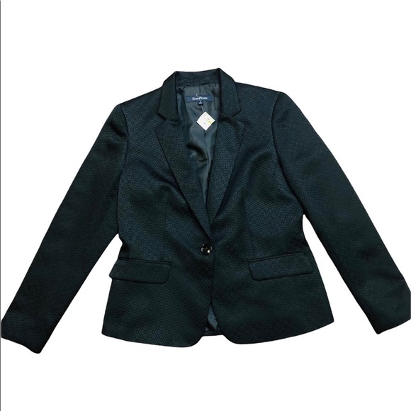 Black Patterned Blazer by Evan Picone NWT - Picture 3 of 11